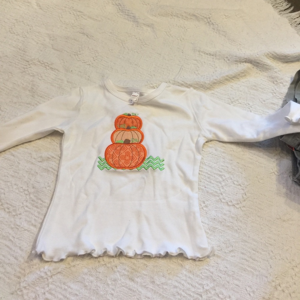 Long sleeve pumpkin shirt boutique 12-18 months, thanksgiving